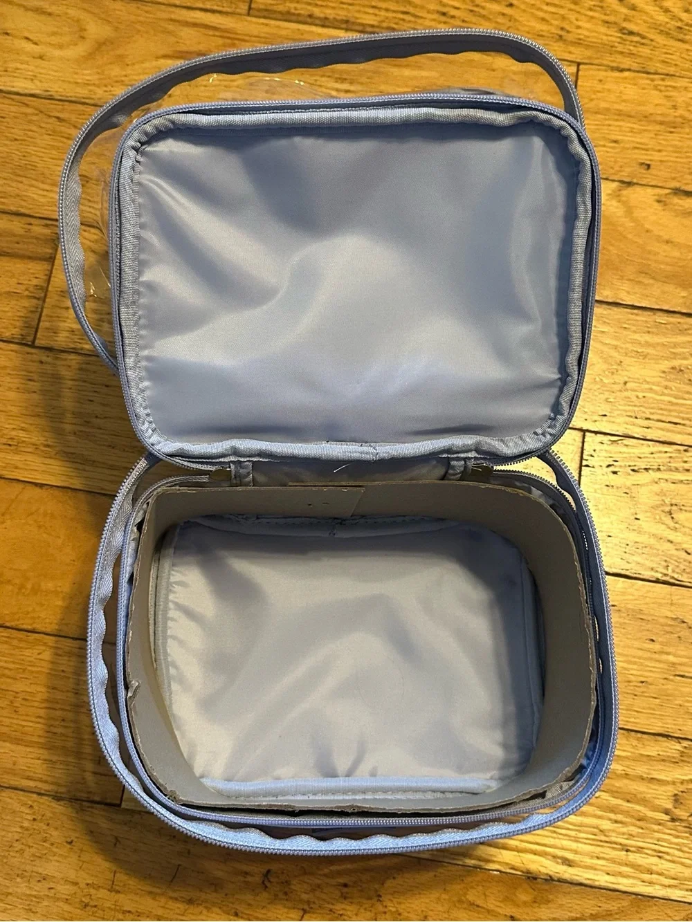 Clear Cosmetic Organizer Bag - Light purple